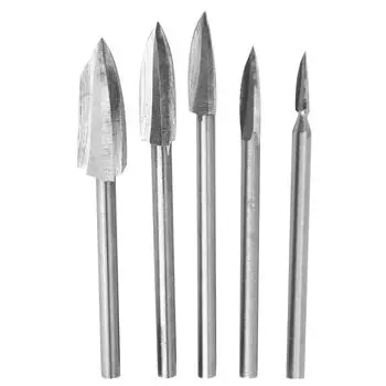 5 шт./компл. Инструмент для гравировки по дереву Фрезерный резак Инструменты для резьбы по дереву для DIY деревообработки