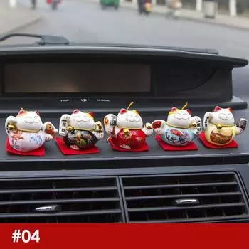 5 шт./компл. Kawaii Lucky Cat Car Украшение Милый Кот Удачи Фэн-шуй Богатство Деньги Домашний Декор Подвеска Милые Женщины Авто Принадлежности