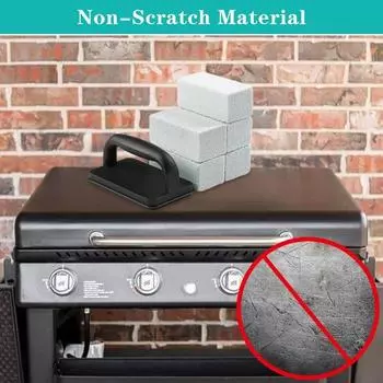 5 шт./компл. кирпичи для чистки барбекю с термостойкой ручкой, жесткий износостойкий гриль, чистящий камень с плоской вершиной, очистка раковины для бассейна, барбекю, пемза set