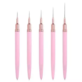 5 шт./компл. кисточки для подводки ногтей, ручка для удлиненных линий, рисунок УФ-гелем, ручка для дизайна ногтей, профессиональный маникюрный инструмент