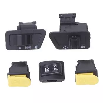 5 шт./компл. кнопка переключения мотоцикла фара клаксон диммер поворотник одиночный стартер дальний ближний свет электрическая кнопка запуска для мото