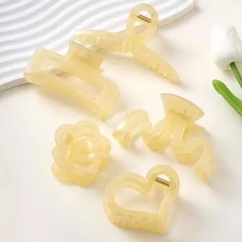 5 шт./компл. корейские элегантные женские заколки для волос для девочек бежевые заколки-крабы нескользящие заколки модные аксессуары для волос подарки