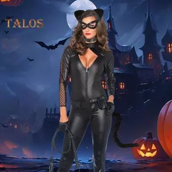 5 шт./компл. Косплей Кошка Имитация Хвоста Набор Глаз Повязка На Голову Ошейник Перчатки И Хвост Набор Хэллоуин Маскарад Выступление Реквизит Свадебная Ночь Распутница Sets