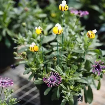 5 шт./компл., креативное флисовое украшение с высокой имитацией скуки, украшение для сада, дома, 5 шт./компл. жёлтый