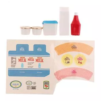 5 шт./компл. кукольный домик томатный соус замороженный йогурт миниатюрная игрушка-еда модель игрушки