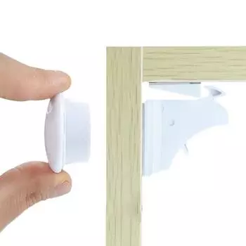 5 шт./компл., магнитный мебельный замок для ящика, многофункциональная защита для детей, защита для детей, дверной замок шкафа, невидимая защита белый