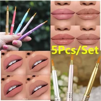 5 шт./компл. макияж женский портативный выдвижной косметический кисть для губ помада блеск красота новый