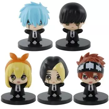 5 шт./компл. Mashle Q версия Kawaii рисунок игрушка пюре бордовый Caldo Cosina коллекционная модель куклы