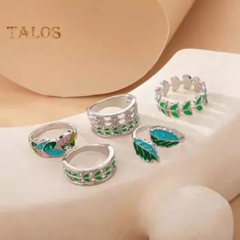 5 шт./компл. металлические полые кольца в виде листьев для женщин и девочек, модные элегантные кольца, изысканные гипоаллергенные кольца, лучший подарок на дни рождения, юбилеи, свадьбы Sets