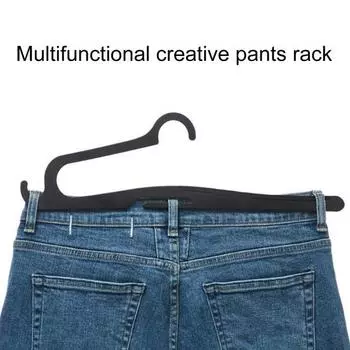 5 шт./компл. надежная более утолщенная вешалка для одежды пластиковая практичная нескользящая вешалка для одежды для дома чёрный