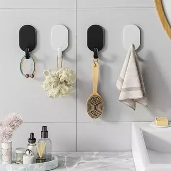 5 шт./компл. настенный крючок из углеродистой стали, современный, без сверления, клейкий, прочный, многофункциональный, для ключей, сумки, полотенца, одежды, зонтика, двери, вешалки для ванной, кухни 5pcs серебряный