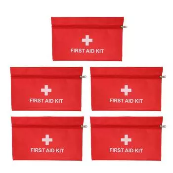 5 шт./компл. питьевая сумка для лекарств пустой футляр для оказания помощи спасательная сумка водонепроницаемый нейлон красный для дома и улицы Small