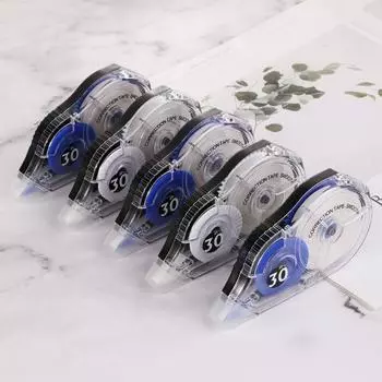 5 шт./компл., практичная корректирующая лента, роликовая лента длиной 30 м, белая наклейка, канцелярские принадлежности для изучения, офисный инструмент 5pcs