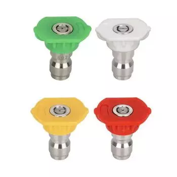 5 шт./компл. распылительная насадка для мойки высокого давления с металлическим наконечником с быстрым соединением 1/4 дюйма, насадки для мойки автомобиля 0, 15, 25, 40 градусов