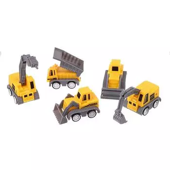 5 шт./компл., развивающие детские игрушки, строительные блоки, модель инженерного автомобиля, мини-автомобили, экскаватор, кран, самосвал