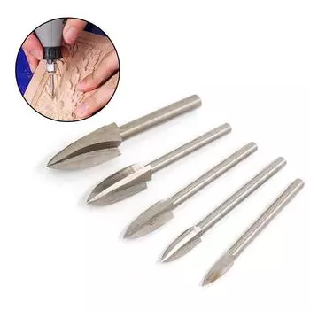 5 шт./компл. резьба по дереву и гравировка, сверло, фреза, инструменты для резьбы по дереву