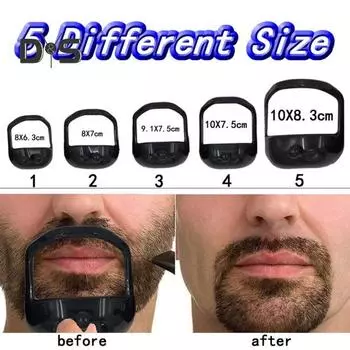 5 шт./компл. шаблон для укладки мужской бороды, формирователь усов, инструмент для стрижки волос на лице, портативный трафарет для контура бороды белый