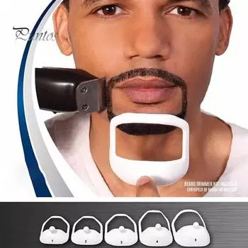 5 шт./компл. шаблон для укладки мужской бороды, формирователь усов, инструмент для стрижки волос на лице, портативный трафарет для контура бороды чёрный