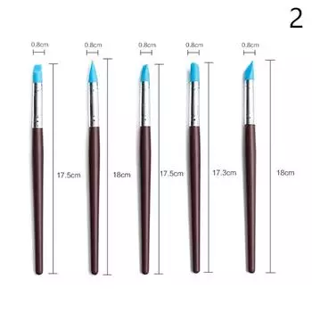 5 шт./компл. силиконовая глина инструменты для лепки для моделирования кистью доттинга нейл-арт гончарные глины инструмент для резьбы по керамике скульптура