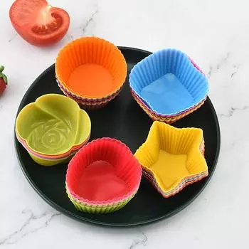 5 шт./компл. силиконовые формы для торта, инструменты для выпечки, силиконовые формы для кексов и маффинов, кексов для самостоятельного изготовления, случайный цвет