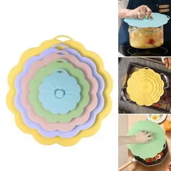 5 шт./компл., силиконовые крышки для сохранения свежести для чашек, мисок, кастрюль, сковородок, термостойкая герметичная крышка для микроволновой печи, можно мыть в посудомоечной машине, многоразовая крышка для кружки