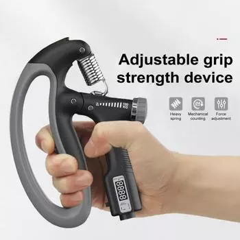 5 шт./компл. силовой тренажер со счетчиком 10-100 кг, регулируемое кольцо для захвата, шариковый растяжитель для пальцев, силовой усилитель для предплечья, оборудование для фитнеса чёрный