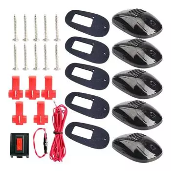 5 шт./компл. солнечные фонари для кабины грузовика, фары на крышу с датчиком вибрации, габаритные огни для кабины автомобиля, пикапа, внедорожника, бездорожья