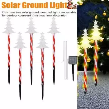 5 шт./компл. Солнечный светильник для газона Рождественский снеговик Снежинка Рождественский светильник Атмосфера Украшение сада Ландшафтный фестиваль Декор