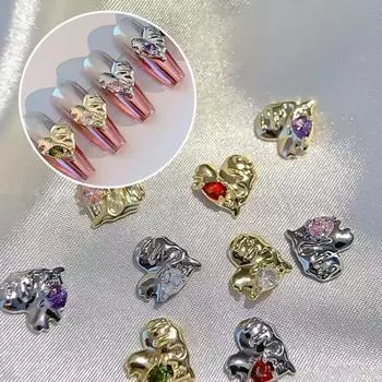 5 шт./компл. стильные простые в использовании креативные блестки для ногтей 3D маникюрные украшения для девочек B красный