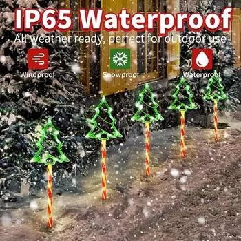 5 шт./компл. светодиодные огни для рождественской елки рождественские наземные огни уличные огни для патио сада газона рождественские украшения для дома