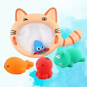 5 шт./компл. унисекс, плавающие игрушки для ванны, красочные морские животные, новинка, подарок, забавные игрушки для малышей и детей