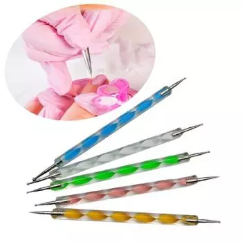 5 шт./компл. универсальная ручка для ногтей, простая в использовании, лайнер для рисования ногтей с двойной головкой из АБС-пластика