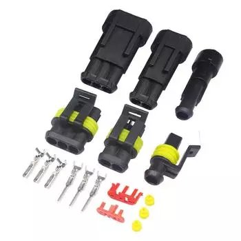 5 шт./компл. Way AMP автомобильные аксессуары автомобильный кабель соединитель провода штекер водонепроницаемый электрический проводной соединитель 1 pins