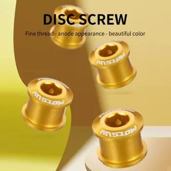 5 шт./компл., винт для цепного колеса, антиокислительный, невыцветающий, из алюминиевого сплава, диск, болт для звездочки, аксессуары для велосипеда зелёный