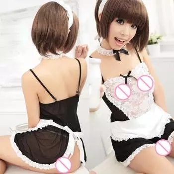 5 шт./компл. женская кружевная повязка на голову стринги платье фартук с воротником косплей костюм горничной