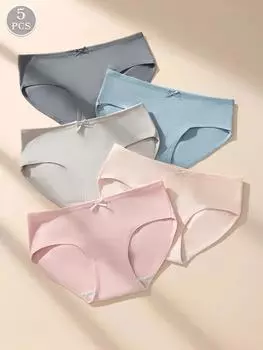 5 шт./компл. женские трусики, хлопковые трусы, бесшовные трусики, женское нижнее белье, модное нижнее белье для девочек M