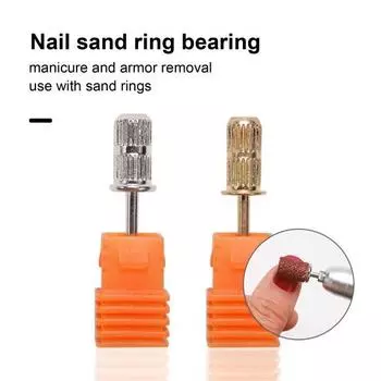 5 шт. комплект вала для маникюра с песком, износостойкие электрические сверла для ногтей золотого/серебристого цвета, подшипник шлифовальной ленты из низкоуглеродистой стали для ногтей серебряный