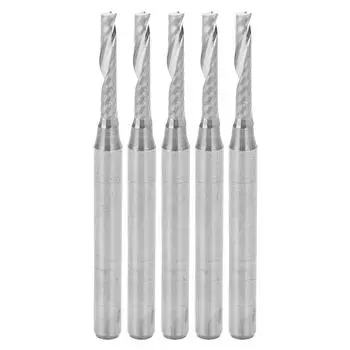5 шт. концевые фрезы с ЧПУ, спиральные вольфрамовые стальные фрезы с одной канавкой 3,175x2x12x38 мм