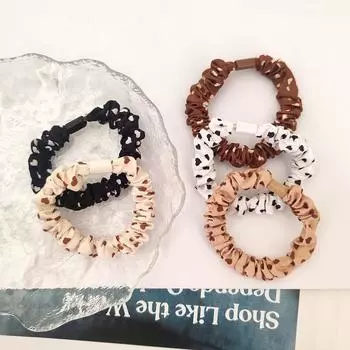5 шт. Корейские милые резинки для волос в стиле хаки с сердечками, эластичные веревки, скранчи для женщин, девочек, для спорта, держатель для хвостика, аксессуары для волос