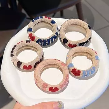 5 шт. корейские резинки для волос в стиле милой девушки, прочные, не повреждающие волосы, резинка для хвостика, долговечные.