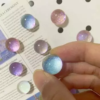 5 шт. корейского стиля, прозрачные шарообразные магниты на холодильник, звездный блеск, полусферическая магнитная присоска, декоративная доска с отверстиями