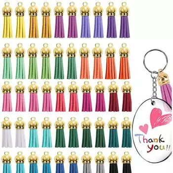 5 шт., кожаные кисточки, брелок-подвеска, кисточки ручной работы, сделай сам, кисточки, разноцветные мини-кисточки для изготовления сережек, ювелирных изделий, заготовок для брелоков (Цветной случайный) 5pcs