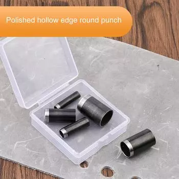 5 шт. Кожаный круглый дырокол, инструмент для пробивки отверстий, инструмент для пробивки отверстий с чехлом для кожаного ремня, ремешка для часов, люверса из холста