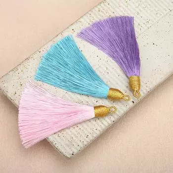 5 шт. красивых красочных кисточек 8 см полиэстеровые нитки кисточки золотистого цвета верхнее украшение закладка складной веер аксессуары 8cm розовый