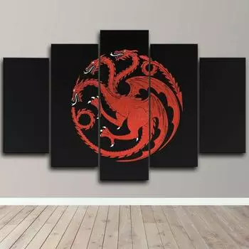 5 шт. красный птеродактиль игра логотип плакат холст картина печать стены книги по искусству холст живопись Настенный декор для гостиной без рамки 20x35cm*2 20x45cm*2 20x55cm*1