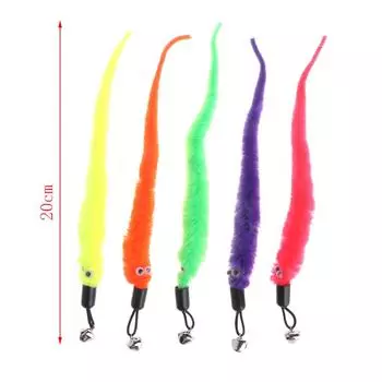 5 шт. красочные игрушки для домашних животных, котят, кошек, сменные сменные плюшевые колокольчики, игровая палочка