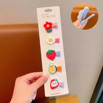 5 шт. красочные заколки-цветы для девочек головные уборы милые заколки для волос детские модные аксессуары для волос