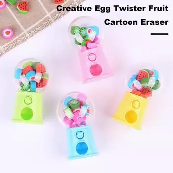 5 шт., креативная детская интерактивная машина гашапон, ластик в форме арбуза, игрушка, студенческий подарок на день рождения 5pcs