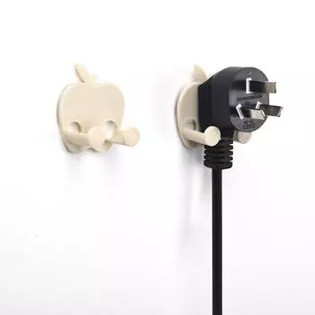 5 шт., креативная приклеиваемая настенная розетка, стеллаж для хранения шнура питания, вилка, отделочная стойка One Size чёрный