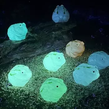 5 шт. креативная светящаяся жаба маленькая лягушка миниатюрные фигурки милая мультяшная модель кавайные сделай сам украшения для дома аксессуары детские подарки